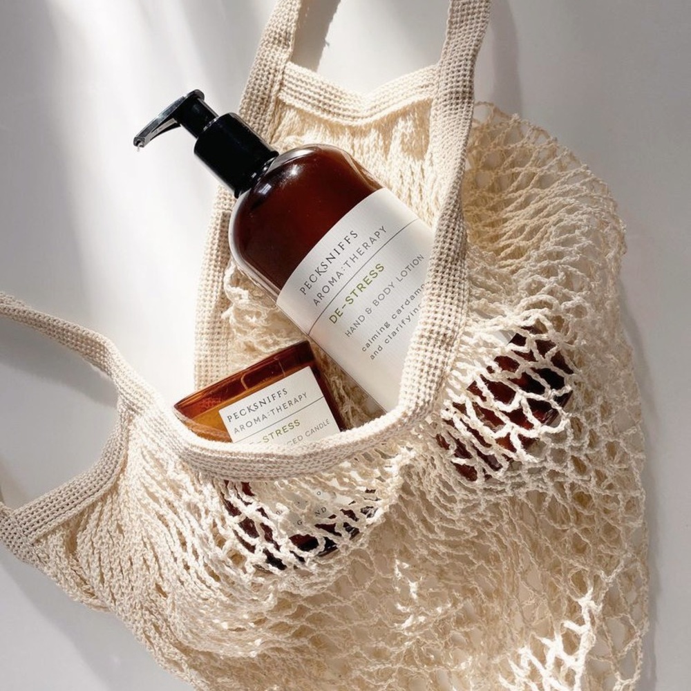 Fishnet French Market Mesh Tote Bag • Beige Cottagecore Prairie Farmhouse